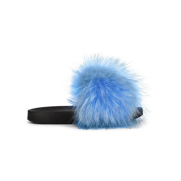 Green Fox Fur Slides Confetti Boutique