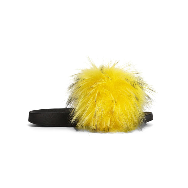 Green Fox Fur Slides – Confetti Boutique