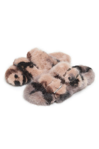 Green Fox Fur Slides – Confetti Boutique